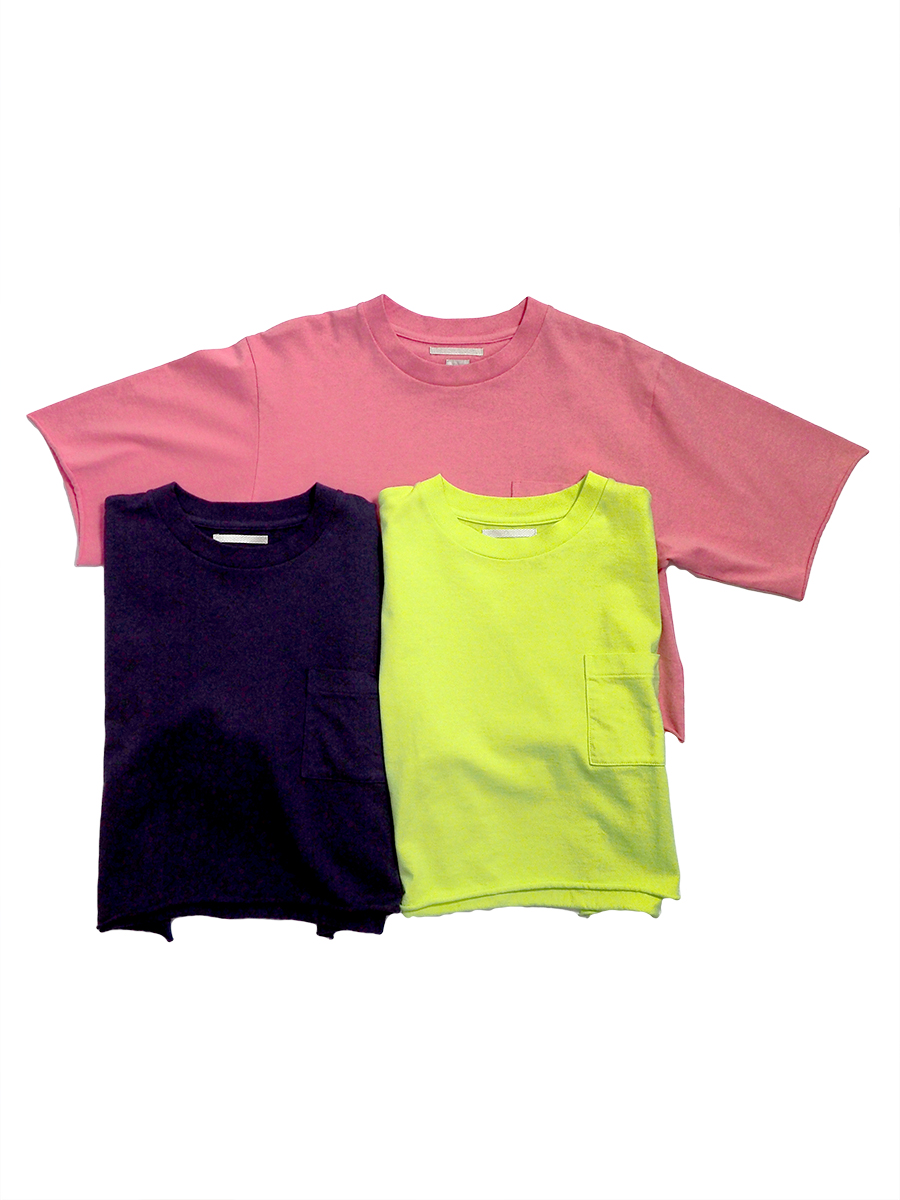 Piece-dyed Cut-off Short Pocket Tee【SALE30%OFF】